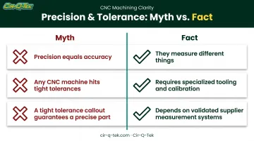 Three common misconceptions about precision CNC machining tolerances debunked