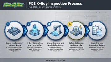5-step PCB X-ray inspection process from loading to reporting