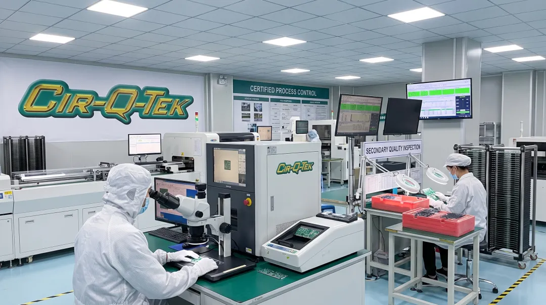Cir-Q-Tek manufacturing facility quality inspection for aluminum PCB production