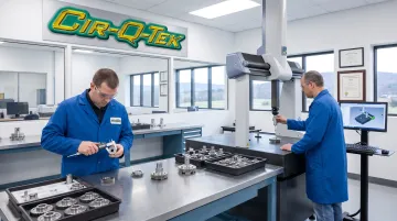 Cir-Q-Tek quality inspection facility verifying precision machined parts