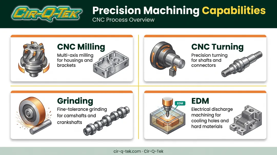 Four precision machining processes and their ideal part applications