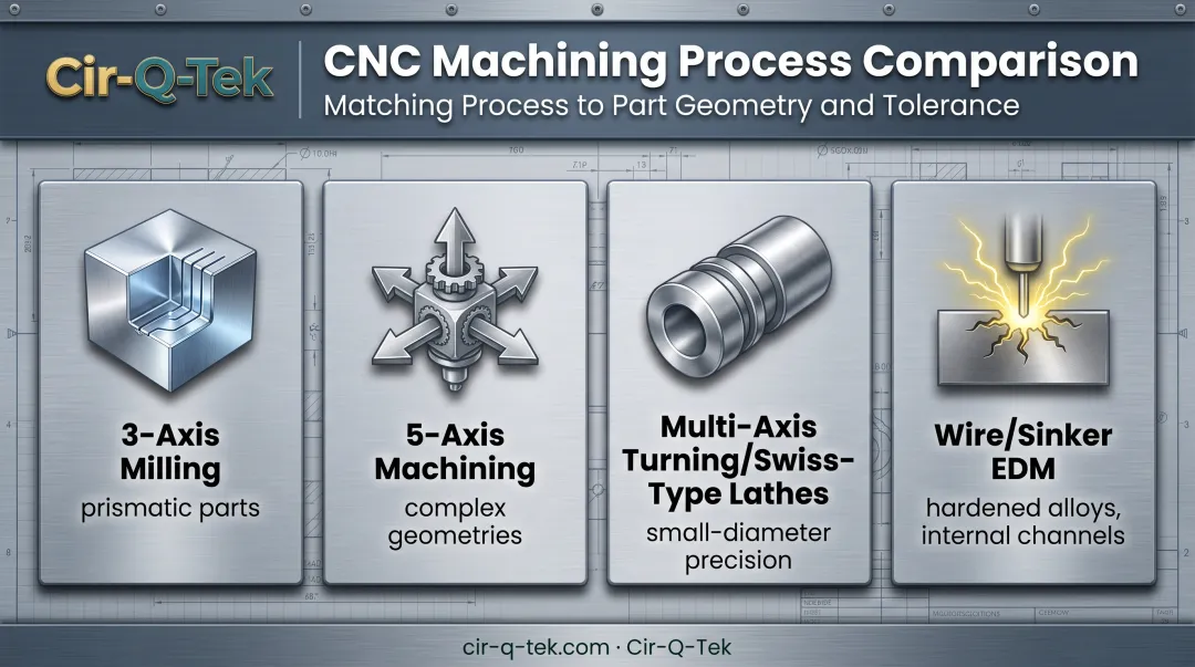Comparison of four CNC machining processes used in aerospace manufacturing