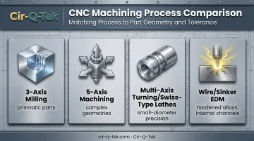 Comparison of four CNC machining processes used in aerospace manufacturing