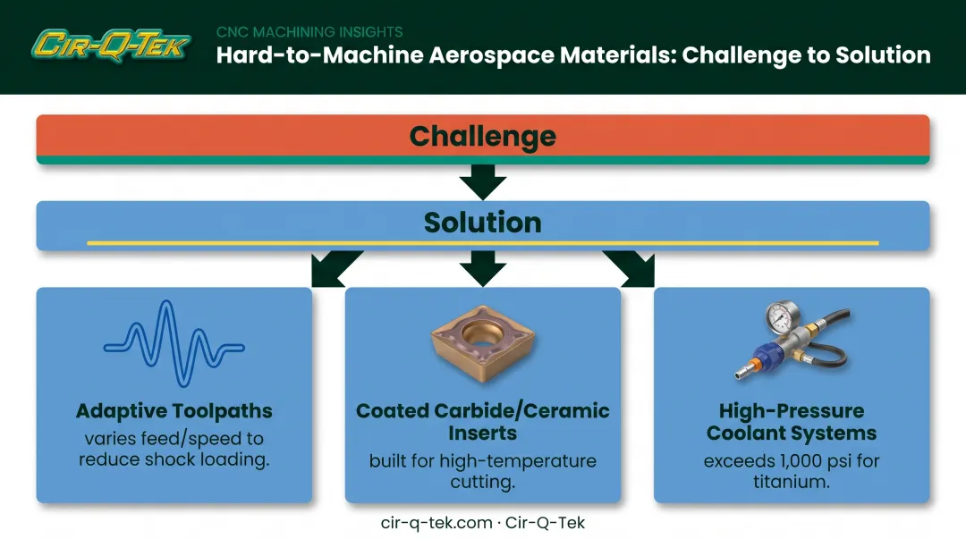 Machining mitigation strategies for titanium and nickel superalloy challenges