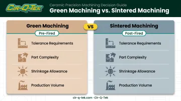 Green versus sintered ceramic machining decision factors comparison chart