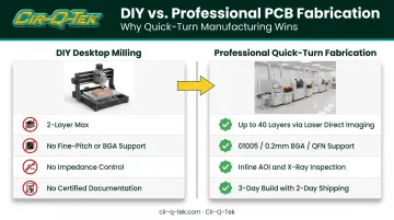 DIY milling limitations versus professional PCB fabrication capabilities comparison