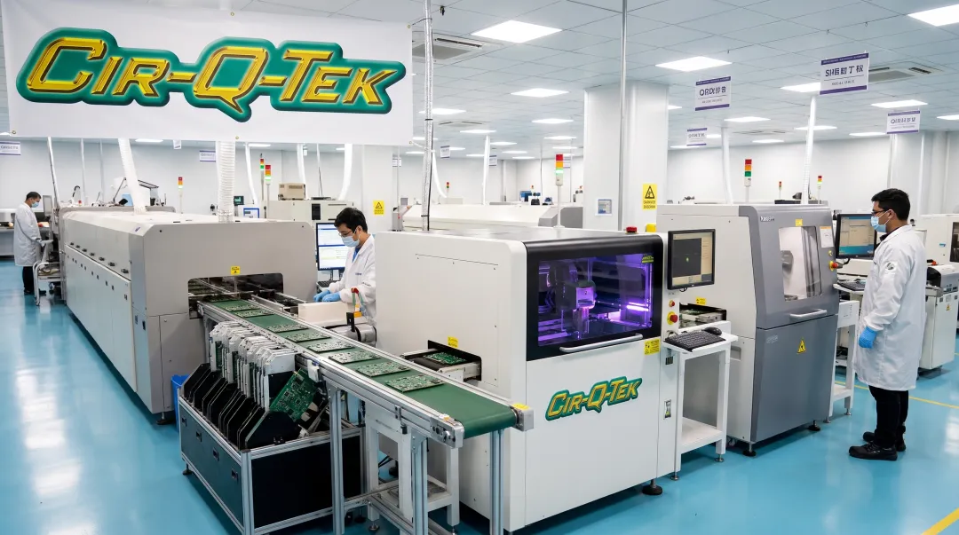 Cir-Q-Tek Pennsylvania facility SMT line with quality inspection stage