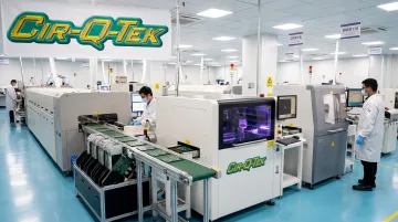 Cir-Q-Tek Pennsylvania facility SMT line with quality inspection stage