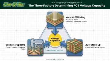 Three factors determining PCB voltage handling capacity diagram
