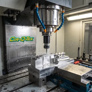 Multi-axis CNC machine producing a medical device part