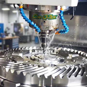 Precision CNC machining of an aluminum component