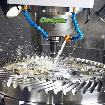 Precision CNC machining of an aerospace component
