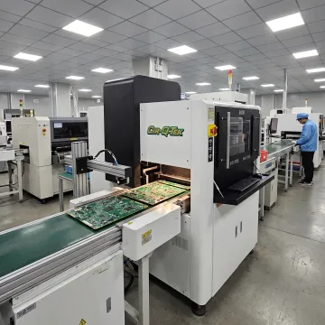 Automotive PCB undergoing automated optical inspection