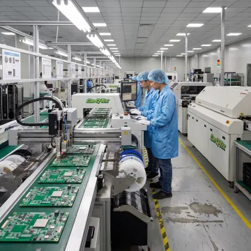 Automated PCB assembly line