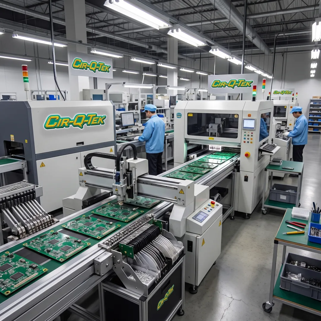 PCB assembly line with automated inspection