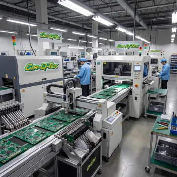PCB assembly line with automated inspection