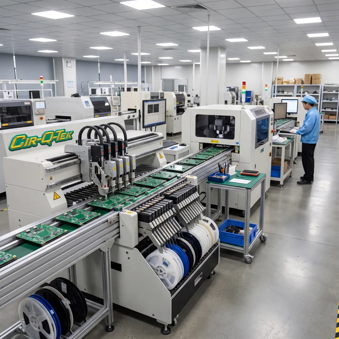 Automated PCB assembly line