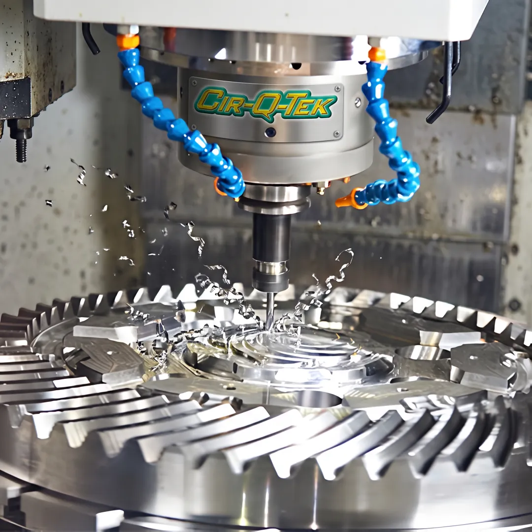 Multi-axis CNC machining an aluminum component
