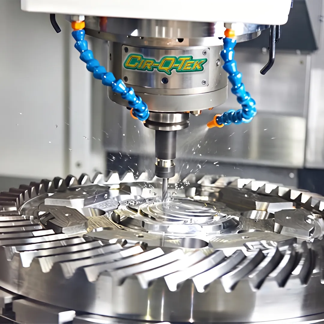 Precision stainless steel part on a CNC machine