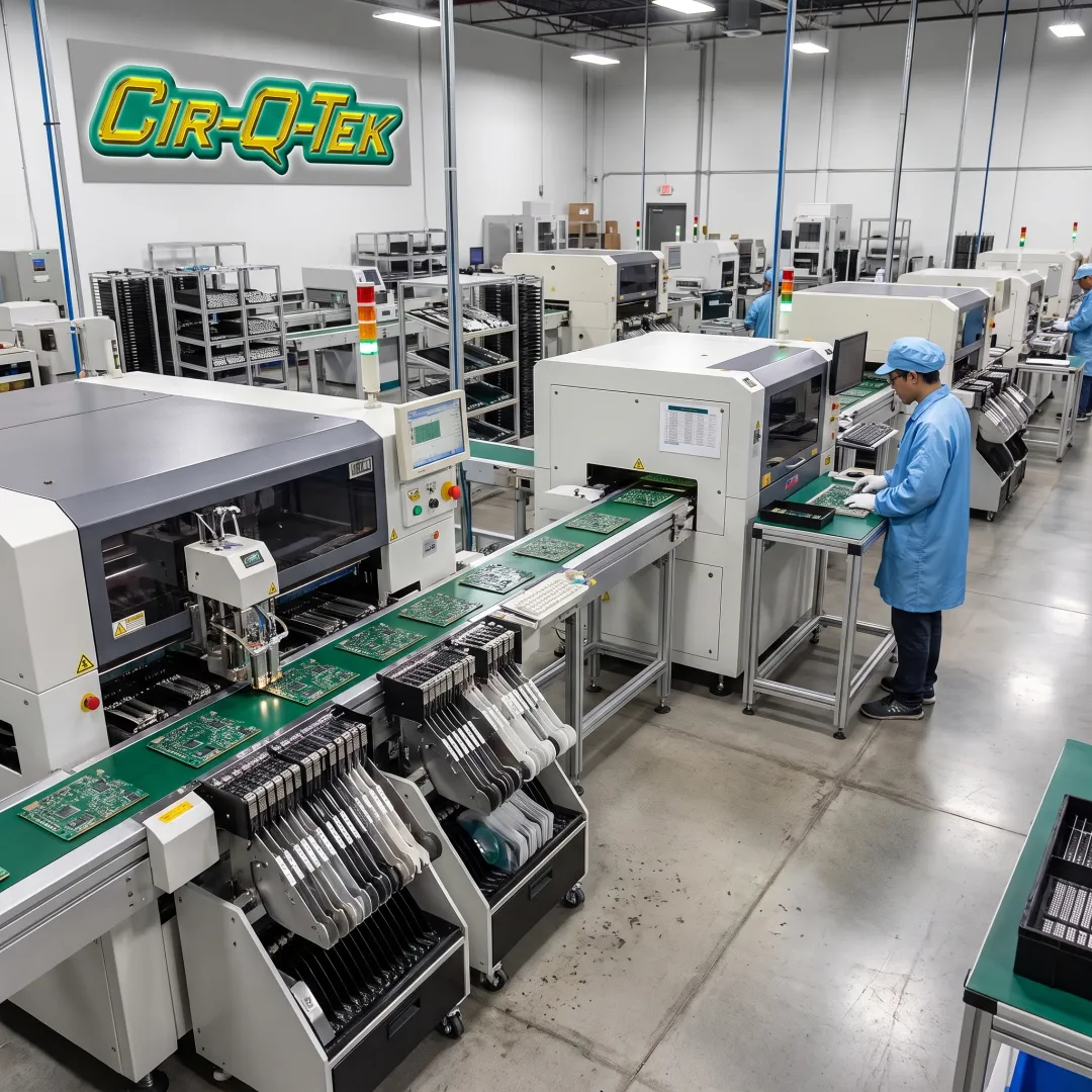 PCB assembly line with automated inspection