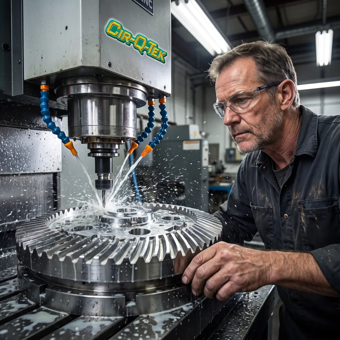 CNC mill machining a precision metal component