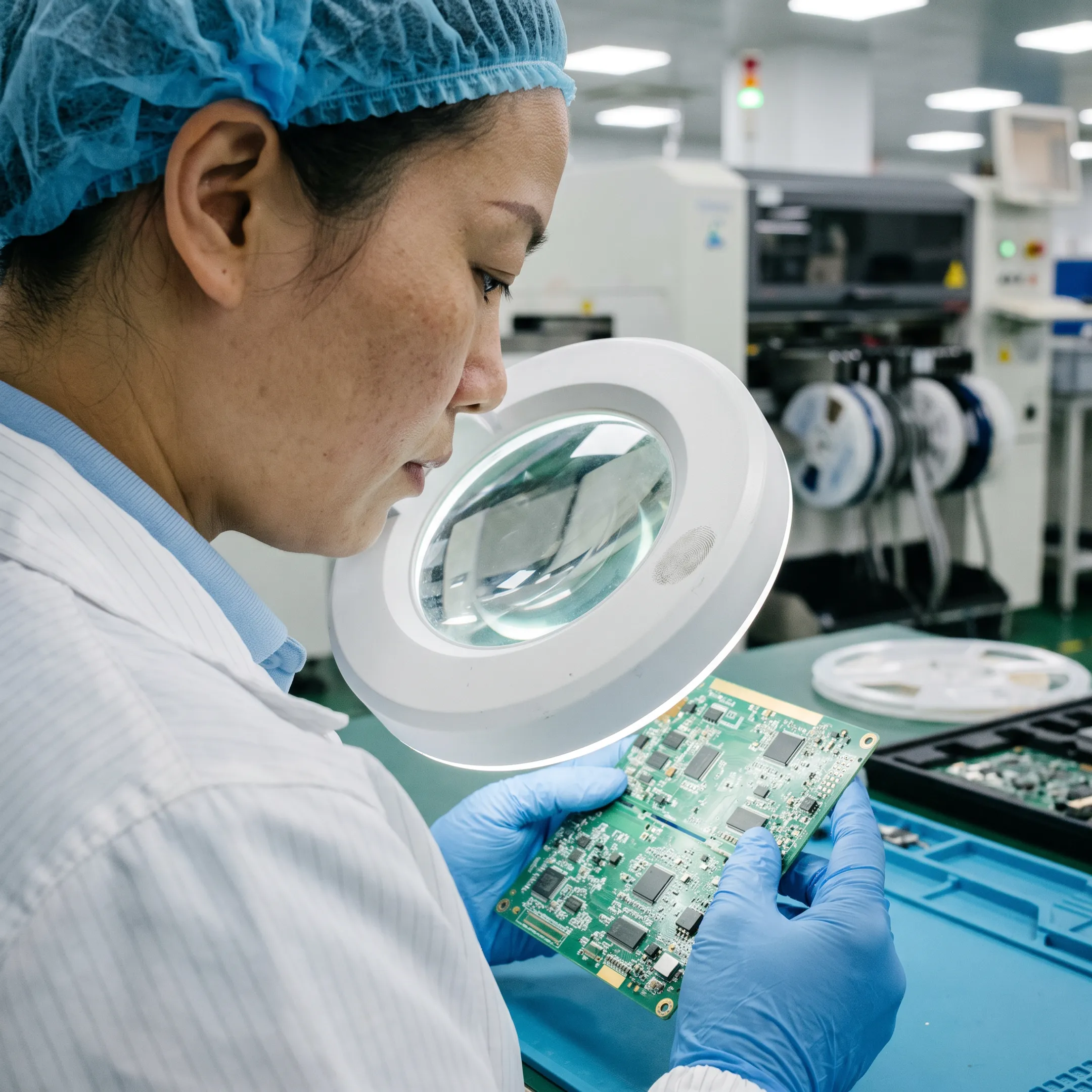 Electronic prototype PCB assembly in a manufacturing facility