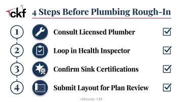 Four-step pre-installation checklist for commercial kitchen sink plumbing