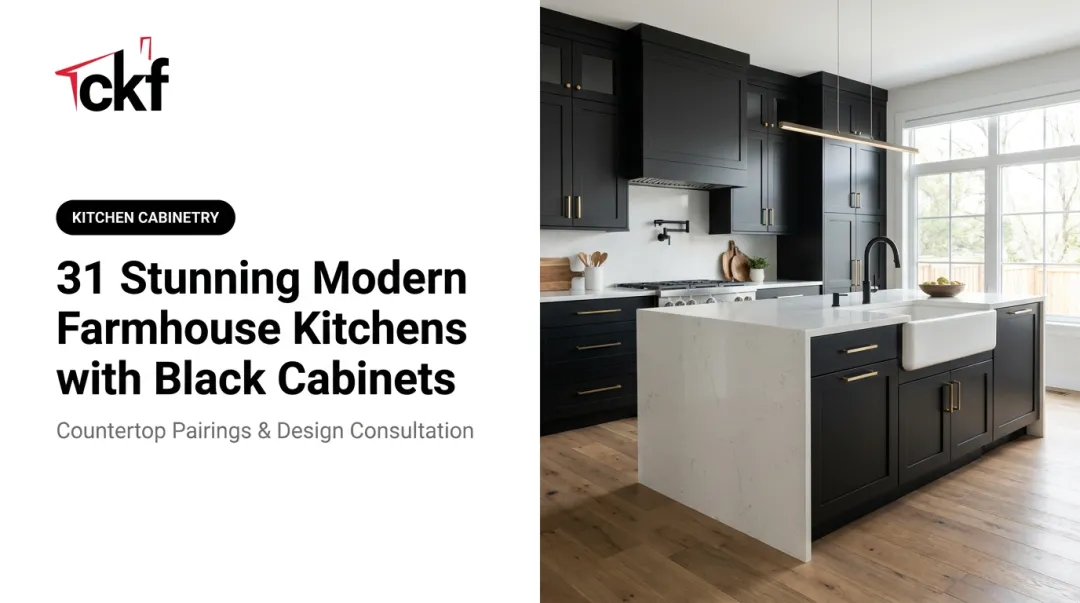 31 Stunning Modern Farmhouse Kitchens with Black Cabinets