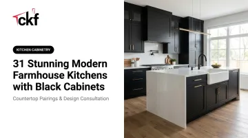 31 Stunning Modern Farmhouse Kitchens with Black Cabinets