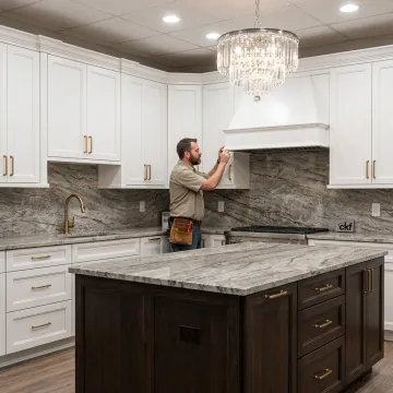 Custom kitchen cabinets in a finished kitchen