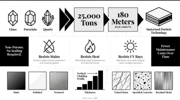 Dekton sinterized particle technology manufacturing process from raw material to slab