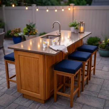 Custom Built Outdoor Bars — Wooden Design