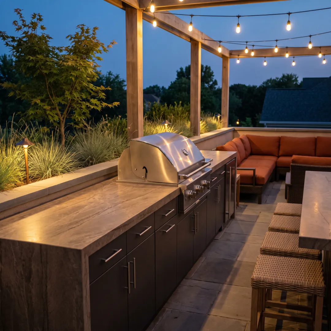 Modern outdoor kitchen design