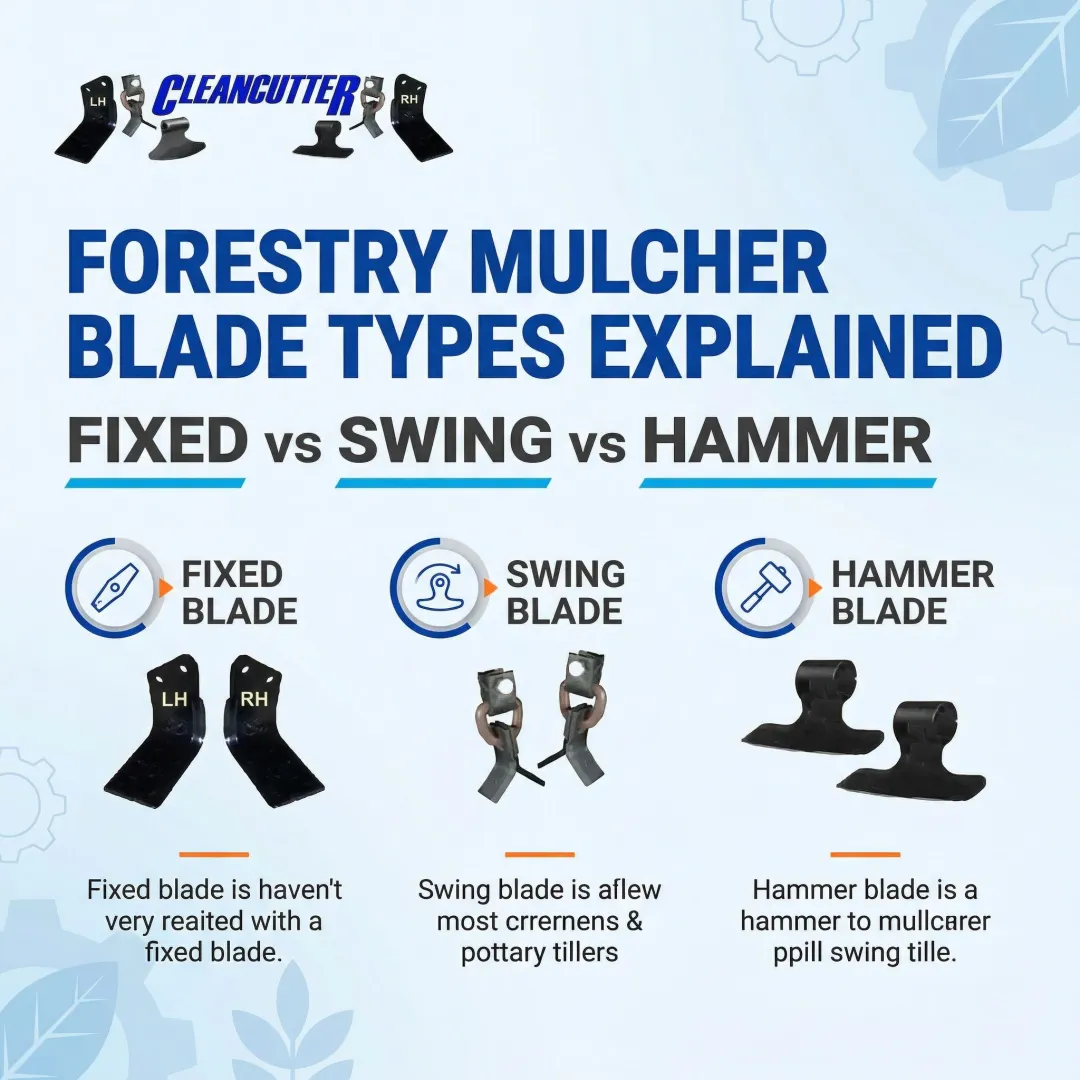 Forestry Mulcher Blade Types Explained: Fixed vs Swing vs Hammer