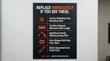 Five critical flail mower blade damage warning signs requiring immediate replacement