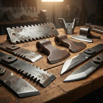 Assortment of flail and tiller replacement blades from Clean Cutter