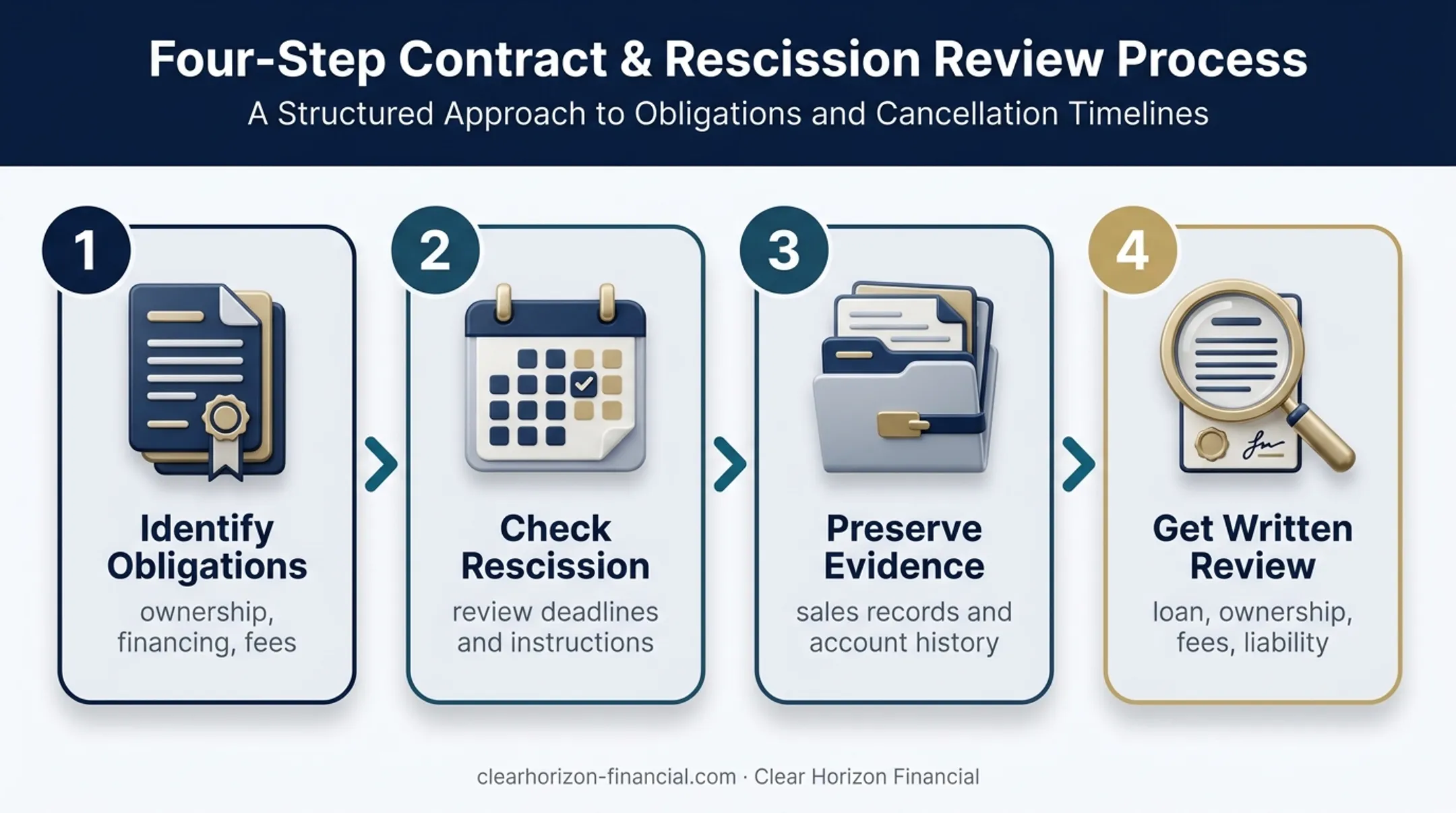Four-step timeshare loan exit review and documentation process