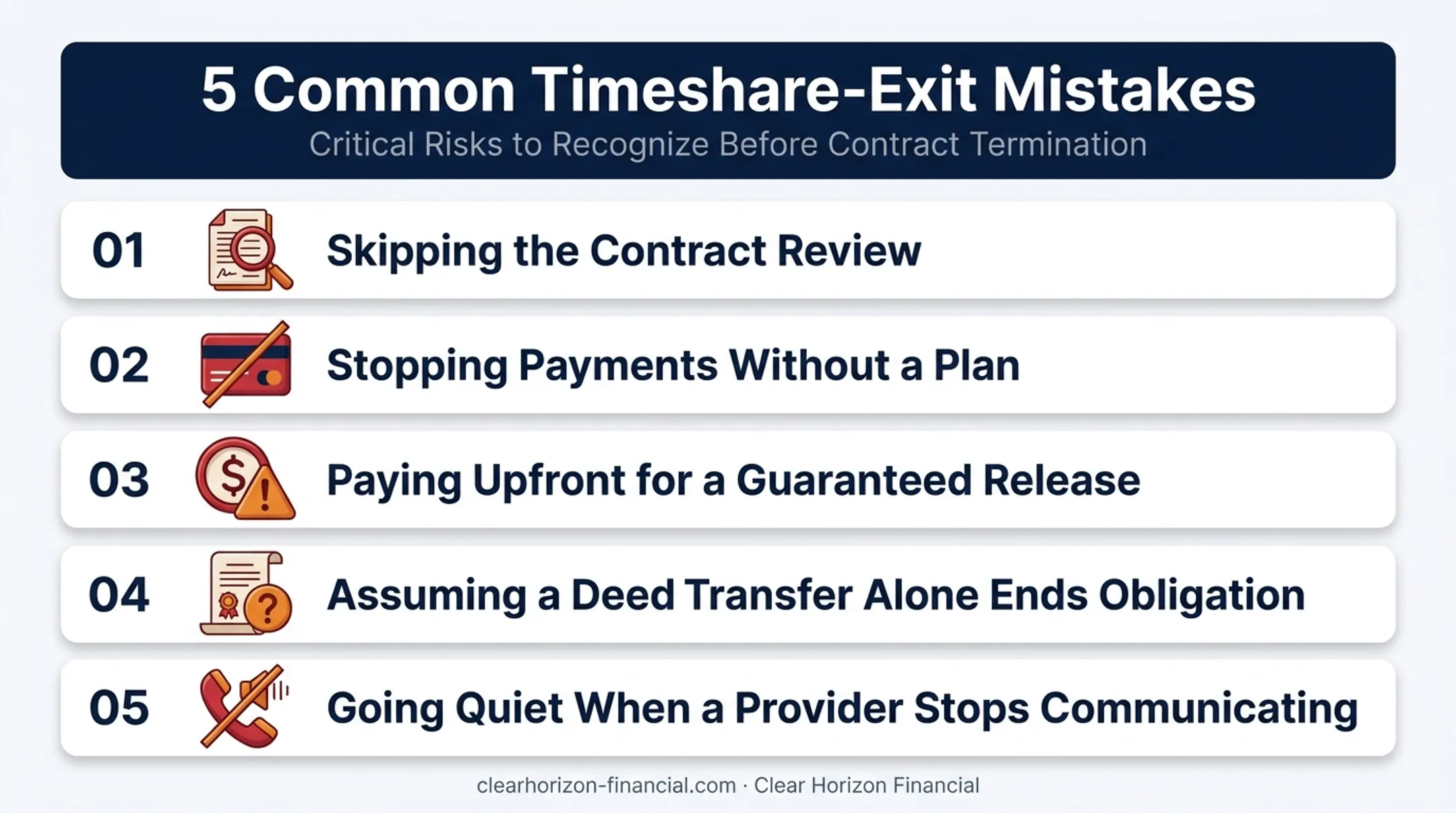 Five common mistakes to avoid when exiting a timeshare