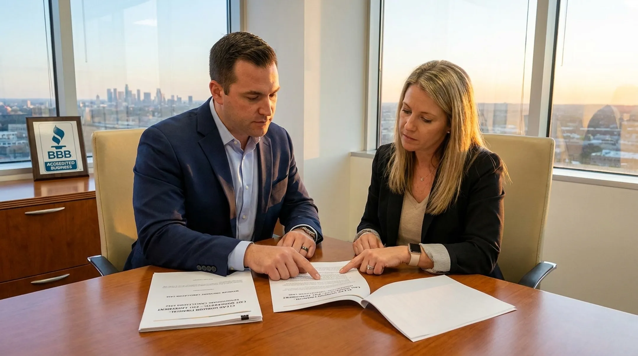 Clear Horizon Financial advisor reviewing timeshare exit guarantee with client