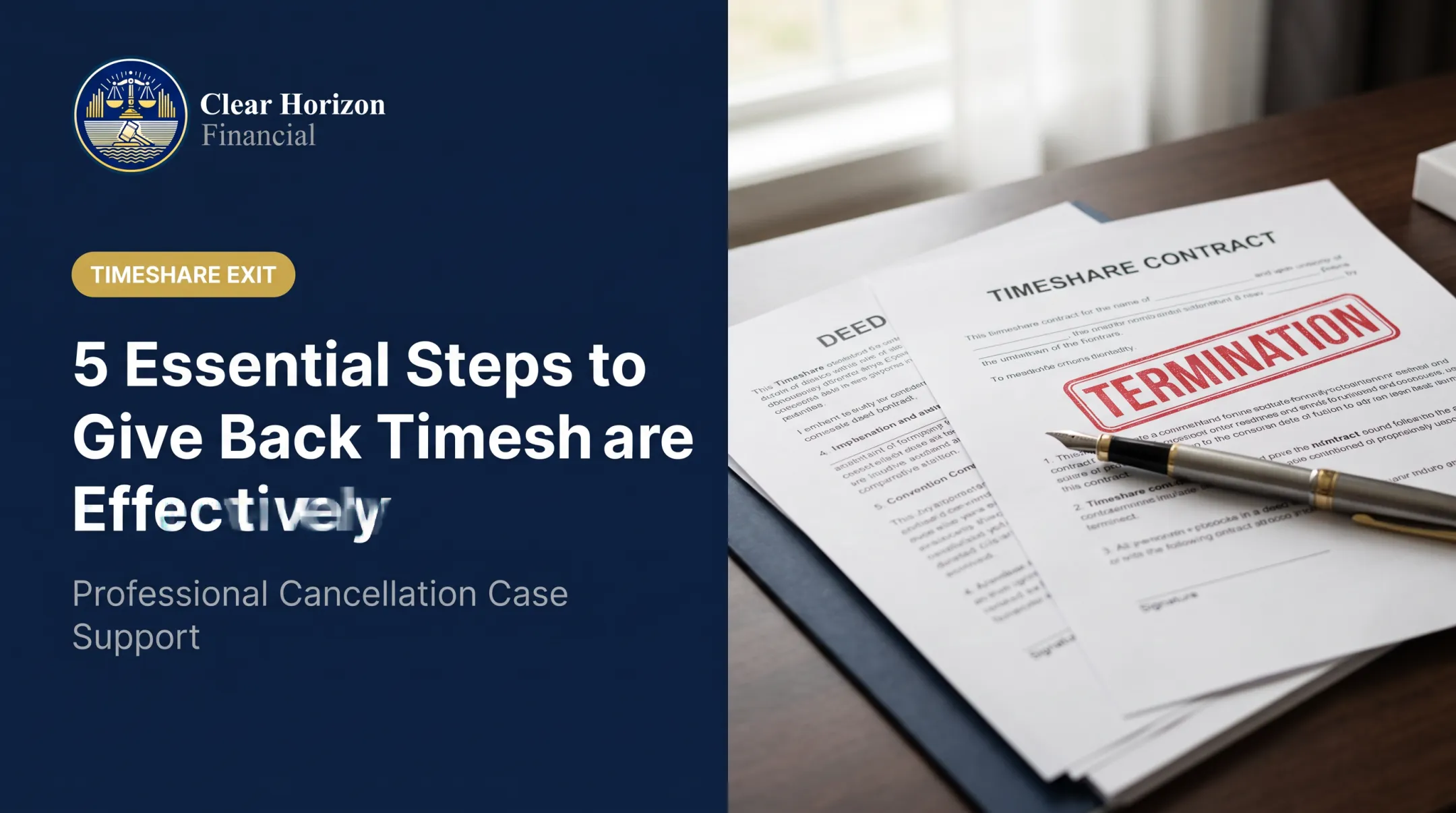 5 Essential Steps to Give Back Timeshare Effectively