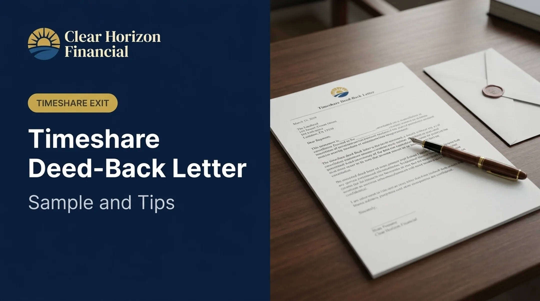 Timeshare Deed-Back Letter: Sample and Tips