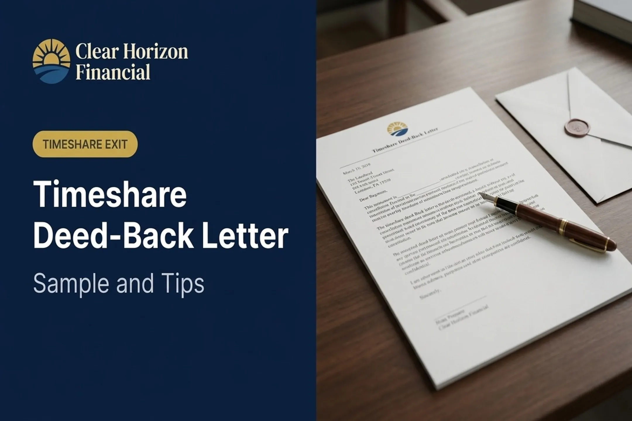 Timeshare Deed-Back Letter: Sample and Tips