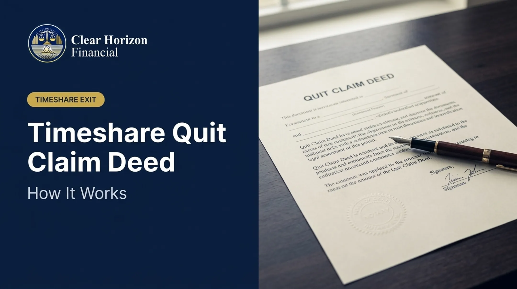Timeshare Quit Claim Deed: How It Works