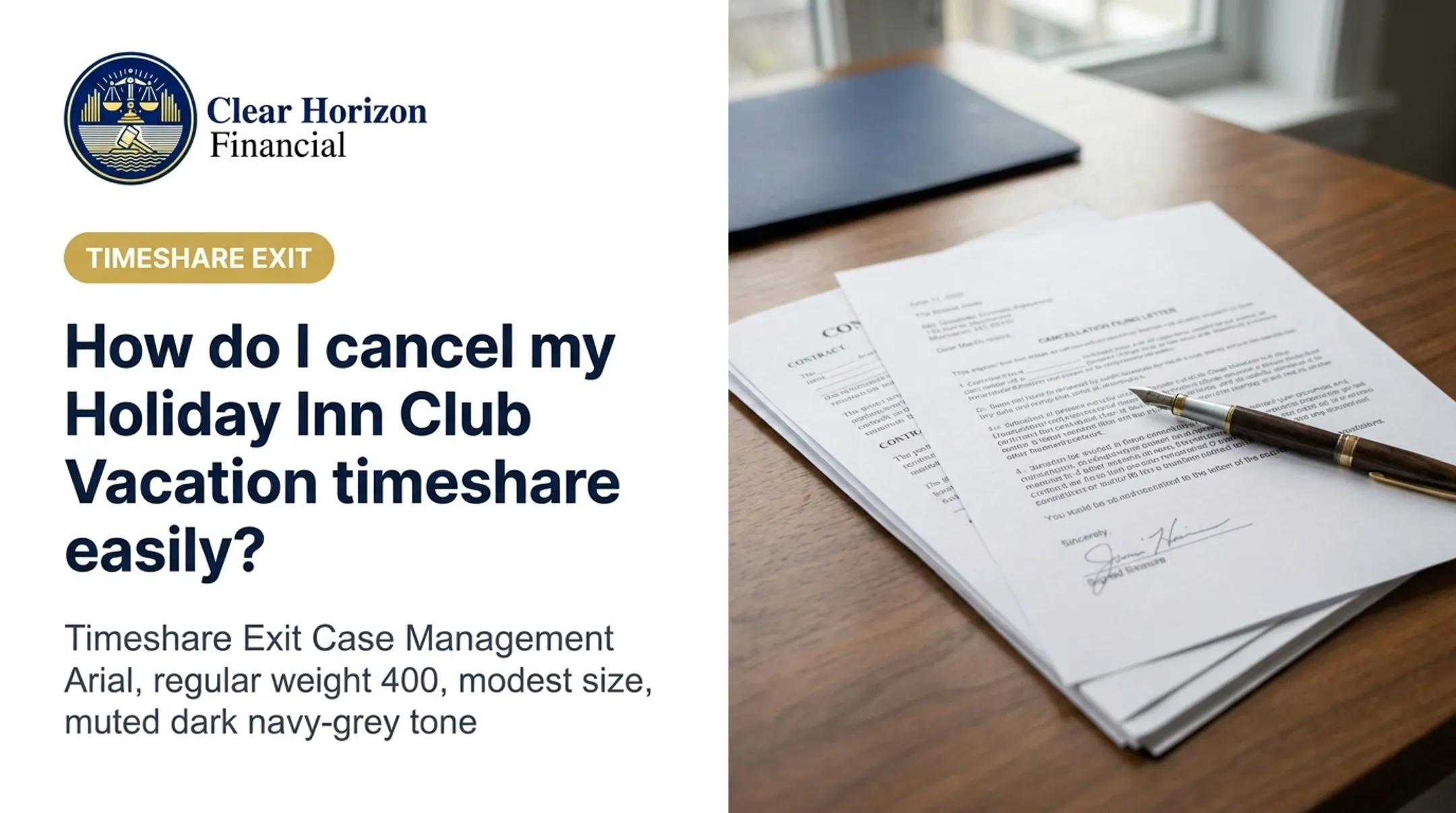 How do I cancel my Holiday Inn Club Vacation timeshare easily?