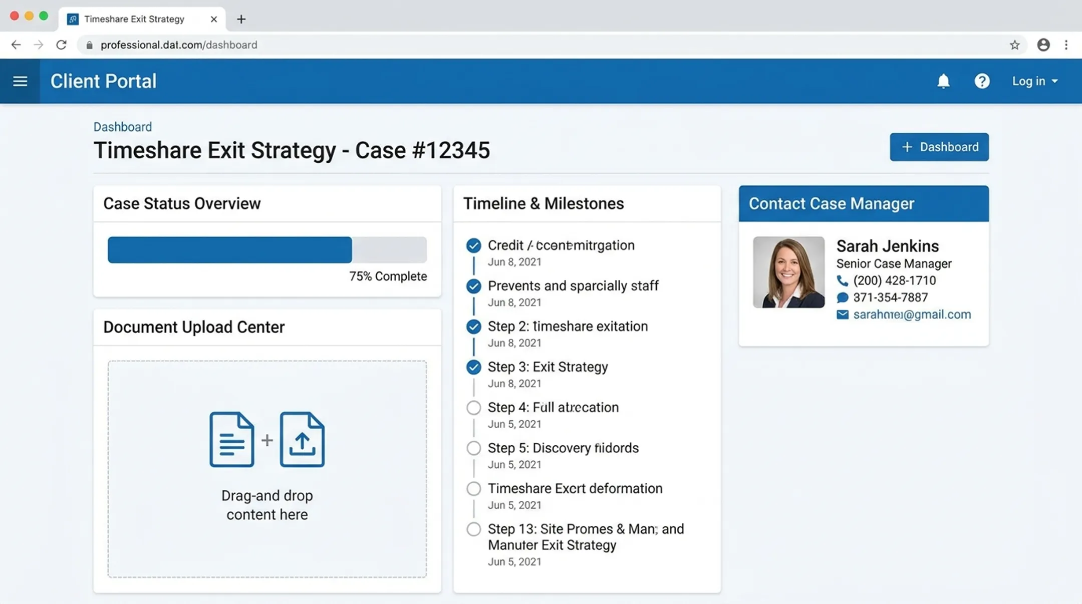 Clear Horizon Financial case portal tracking timeshare exit progress