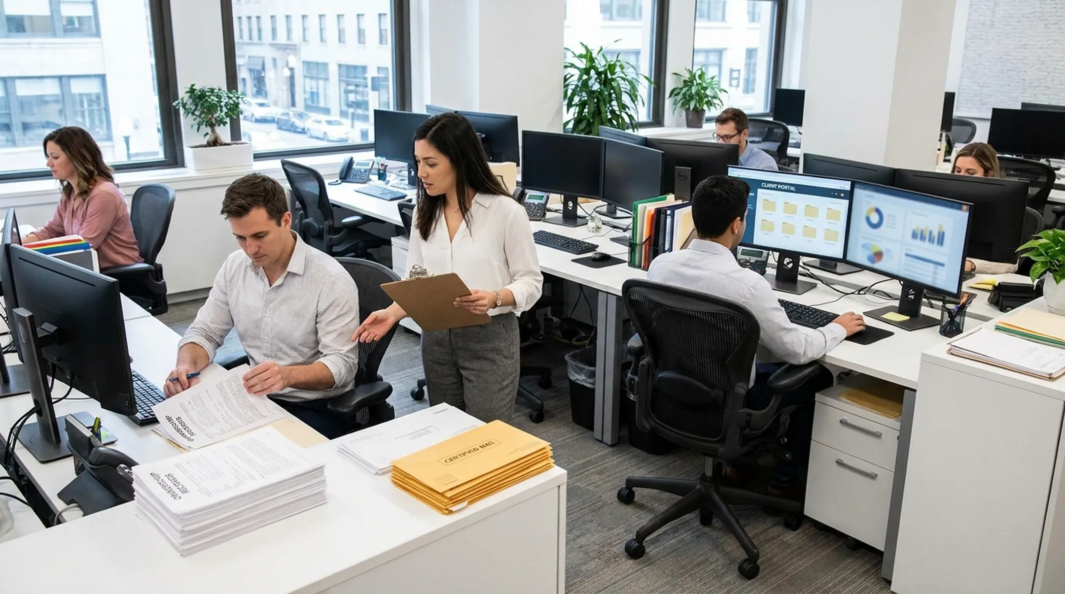 Timeshare exit company case management process with document review
