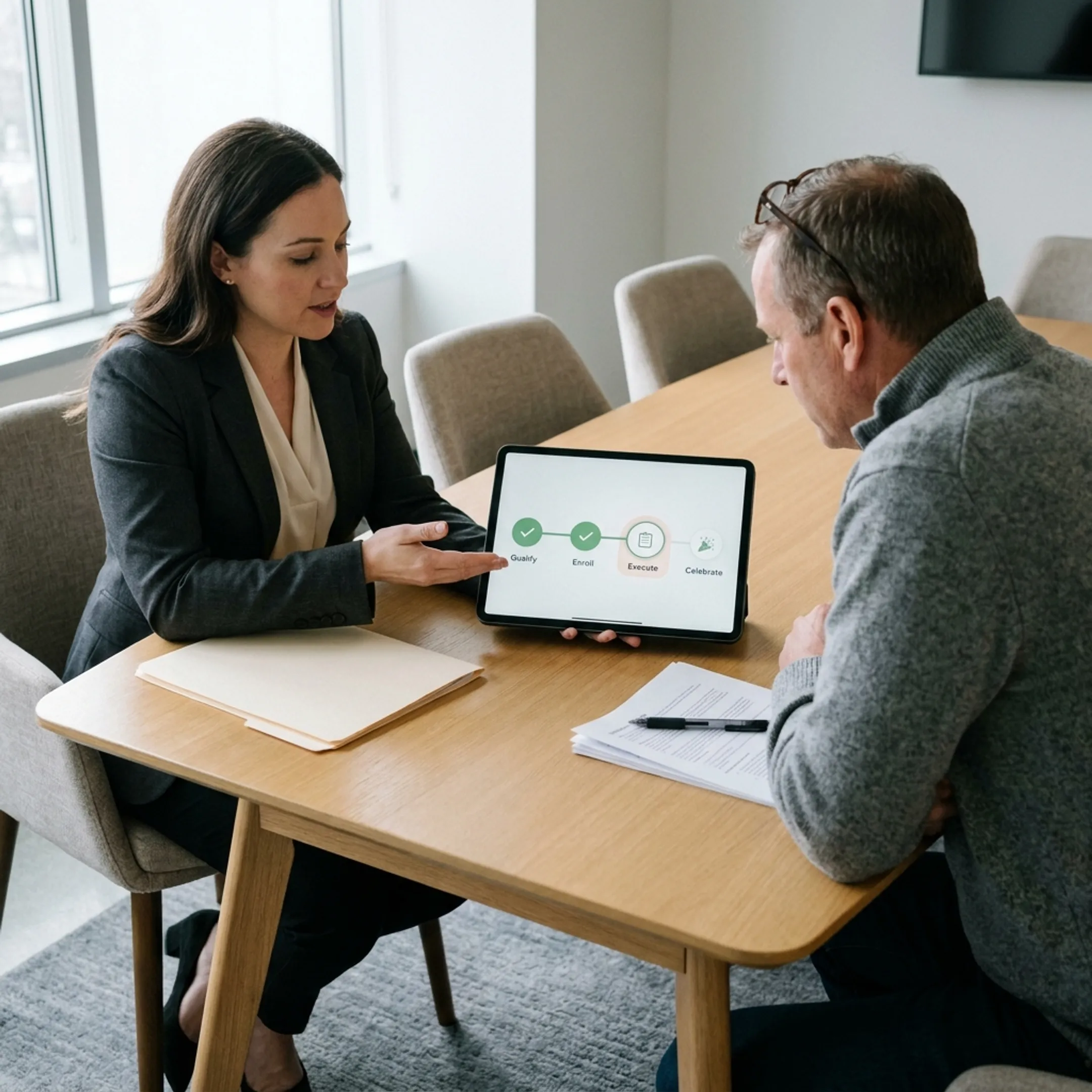 Timeshare exit process workflow and client milestone documentation