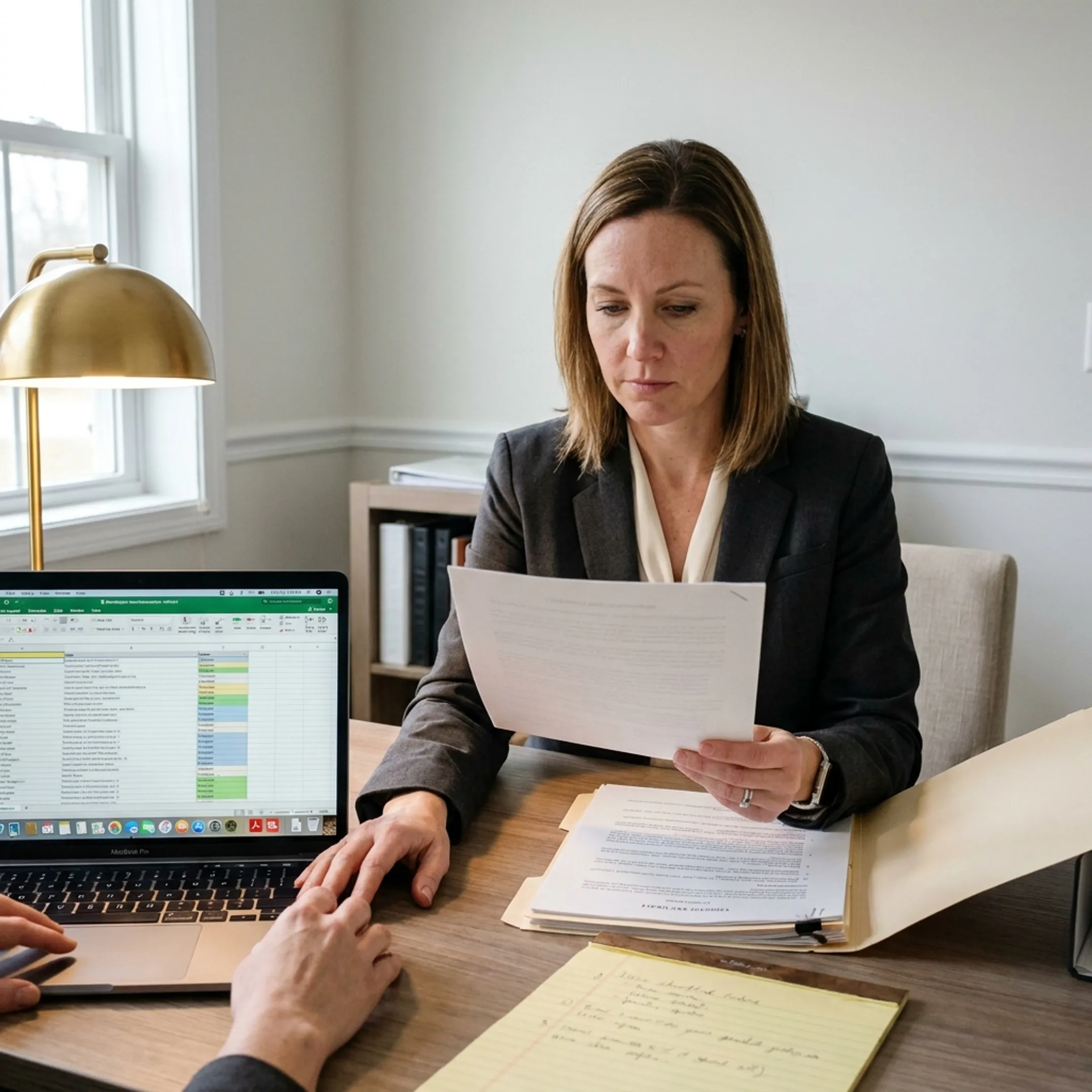 Clear Horizon Financial specialist analyzing Vidanta contract paperwork