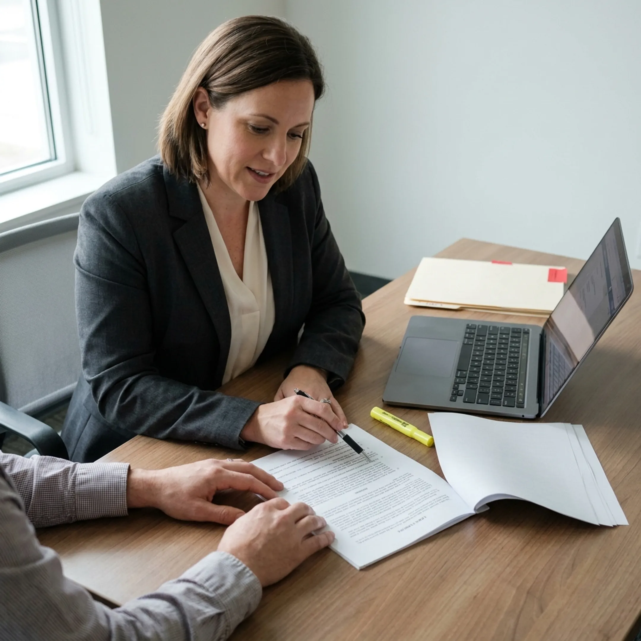 Case manager reviewing Vistana timeshare cancellation documents