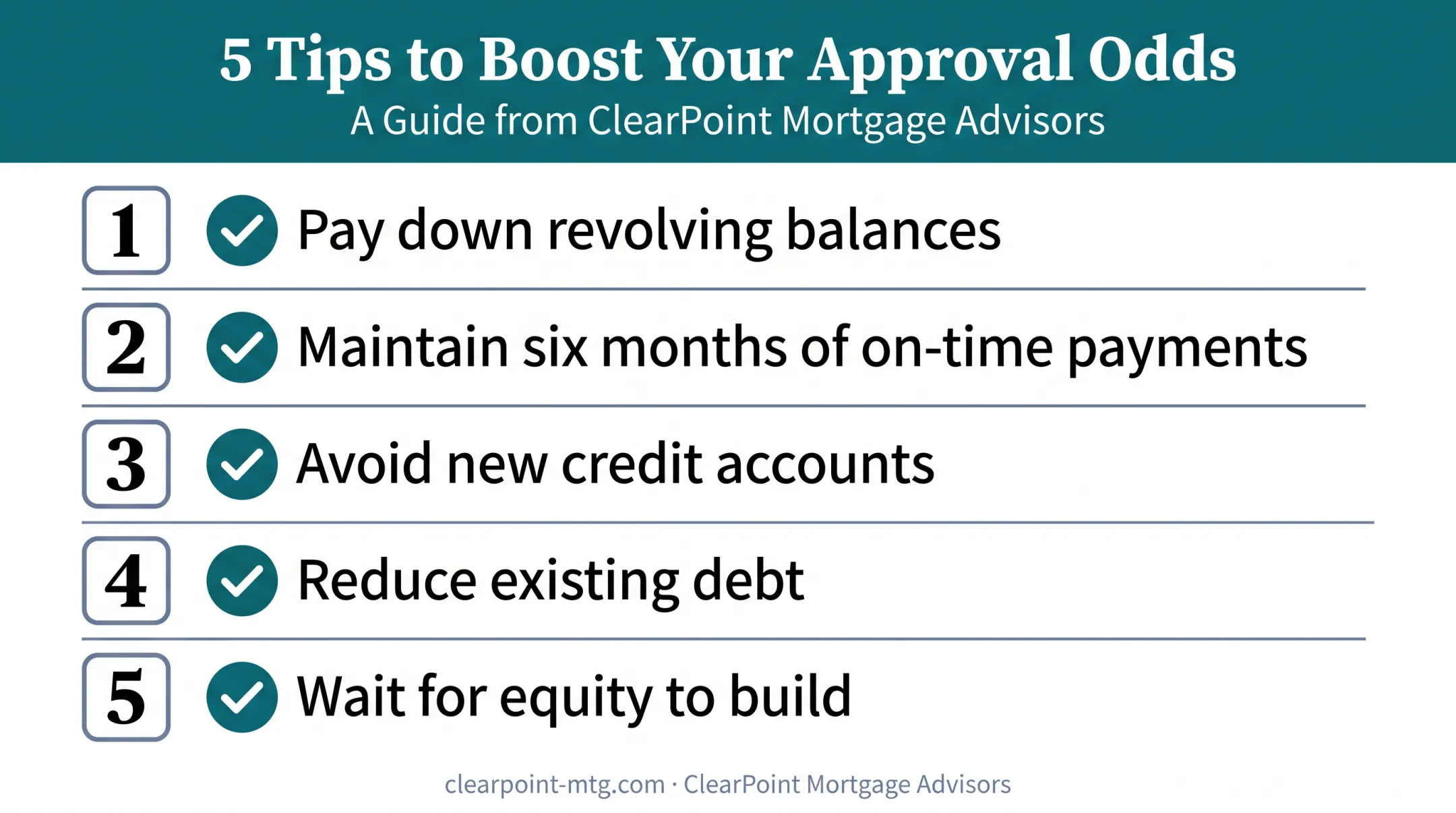 Five tips to improve home equity loan approval odds checklist